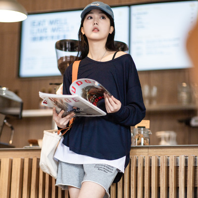 Round Neck Pullover Lazy T-Shirt Spring Summer Knitted Sweater 113