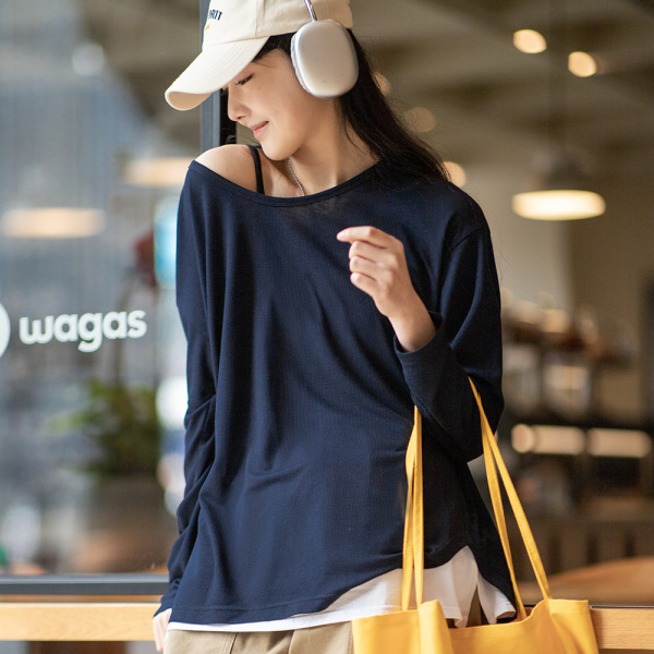 Round Neck Pullover Lazy T-Shirt Spring Summer Knitted Sweater 113