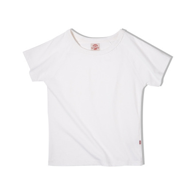 Simple Basic Cotton White Raglan T-Shirt 102