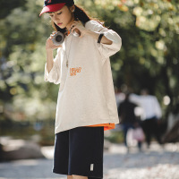 Solid Color Embroidered T-Shirt Loose Casual Short Sleeves 111