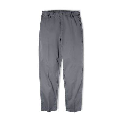 Straight-Leg Mid-Rise Slacks Tapered Drape Wear-Resistant Suit Pants 84
