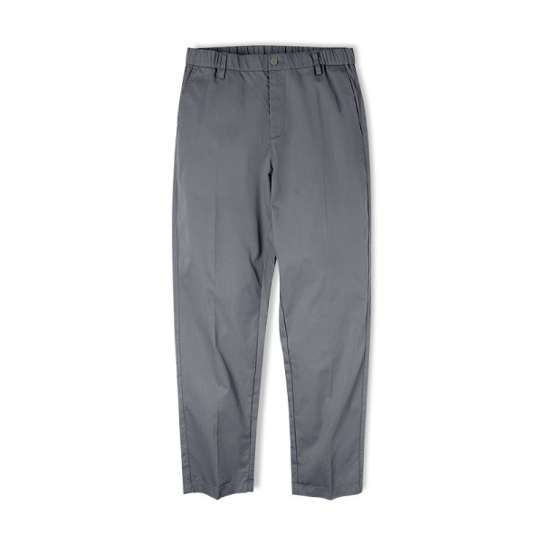 Straight-Leg Mid-Rise Slacks Tapered Drape Wear-Resistant Suit Pants 84