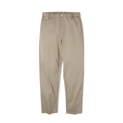 Straight-Leg Mid-Rise Slacks Tapered Drape Wear-Resistant Suit Pants 84