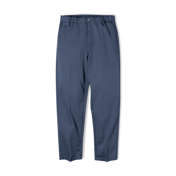 Straight-Leg Mid-Rise Slacks Tapered Drape Wear-Resistant Suit Pants 84