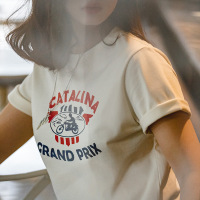 Summer Short-Sleeved Front Shoulder Loose Design T-Shirt for Women 101