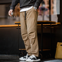 Three-Dimensional Double Pleated Men's Functional Straight Pants 99