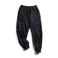 Workwear American style black autumn and winter casual cropped trousers 98