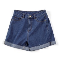 A-Line Washed Denim Shorts 152