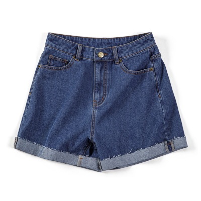 A-Line Washed Denim Shorts 152