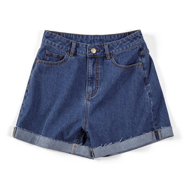 A-Line Washed Denim Shorts 152