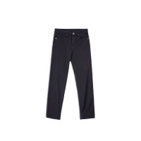 Four-Way Stretch Black Women's Mid-Cut Slim-Fit Knitted Trousers 148