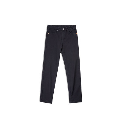 Four-Way Stretch Black Women's Mid-Cut Slim-Fit Knitted Trousers 148