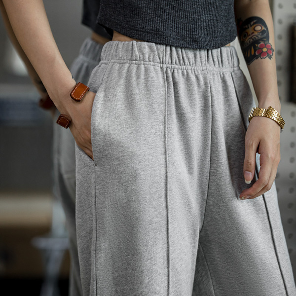 Relaxed Cotton Terry Track Pants 140