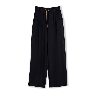 Draped Casual Wide Non-ironing Trousers 134
