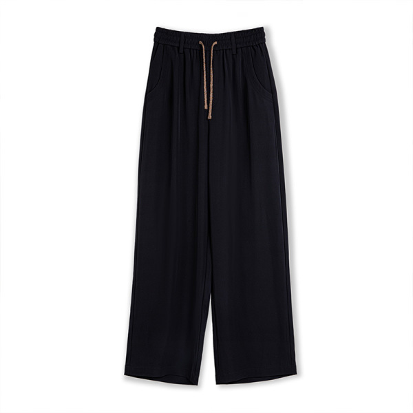 Draped Casual Wide Non-ironing Trousers 134
