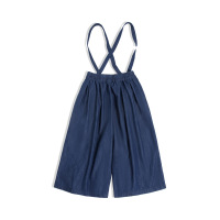 Loose High Waist Overalls Casual Wide Leg Cropped Trousers Spring 144
