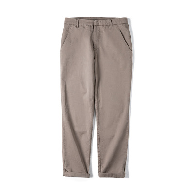 Retro Slim Straight Leg Pants Trendy Slim Gray 142