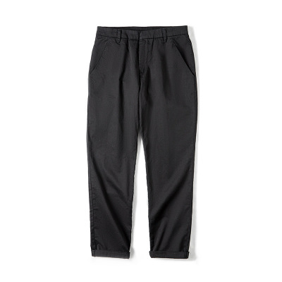 Retro Slim Straight Leg Pants Trendy Slim Gray 142