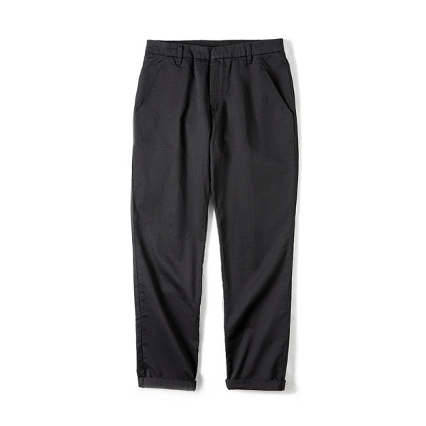 Retro Slim Straight Leg Pants Trendy Slim Gray 142