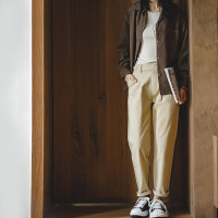 Retro Straight Guerg Trousers Mid High Waist 141