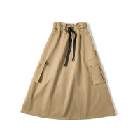 Slimming Waist-Covering Hip-Covering Pocket Workwear Umbrella Skirt 158