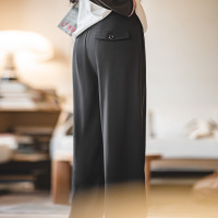 Small Cool Straight Suit Waterfall Mopping Pants 136