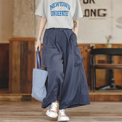 Thin and Hip-Covering All-Match Wide-Leg A-Line Culottes for Summer 154
