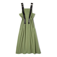 Tooling Green Casual Mountain Strap Long Dress 156