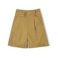 Women's Retro Guerg High Waist Shorts with Wide Legs 153