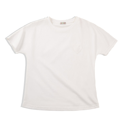 Summer Preppy Style Embroidered Short Sleeve Bottoming Shirt 119