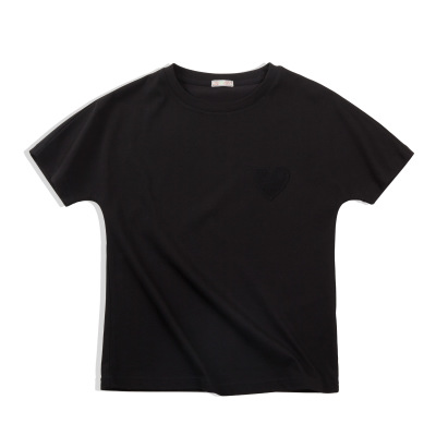 Summer Preppy Style Embroidered Short Sleeve Bottoming Shirt 119